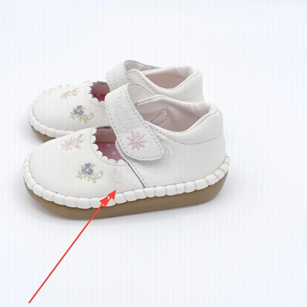 Teeny Toes Toddler Girls Size‎ 3 White Floral Mary Jane Shoes Casual Dressy